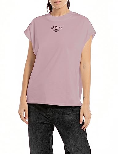 Replay T-shirt damski, 465 Powder Rose, S