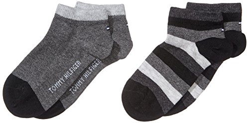 Tommy Hilfiger Skarpety dziecięce TH KIDS BASIC STRIPE QUARTER 2P 2-pak, czarny (Black 200), 31-34