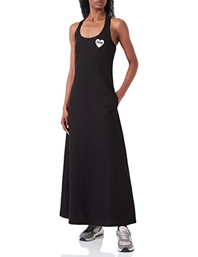 Love Moschino Damska sukienka z długimi ramiączkami, czarna, rozmiar 46, czarny, 46