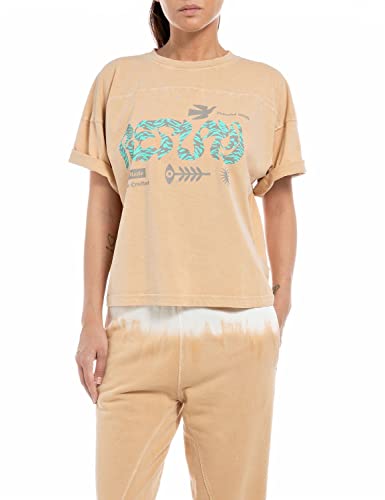 Replay T-shirt damski, 017 Sintra Ochre, XS