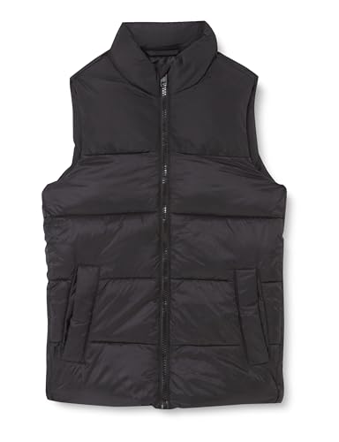 Jack & Jones Junior Chłopięca kamizelka JJETOBY Bodywarmer Collar SN JNR, czarna, 128, czarny, 128