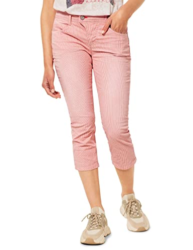 Street One damskie spodnie jeansowe 3/4, Paski koralowe sprane, 27W / 22L