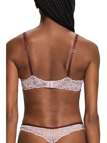ESPRIT Damski biustonosz Big Flower Lace RCS Sexy Pad T-shirt, Rust Brown, 70D