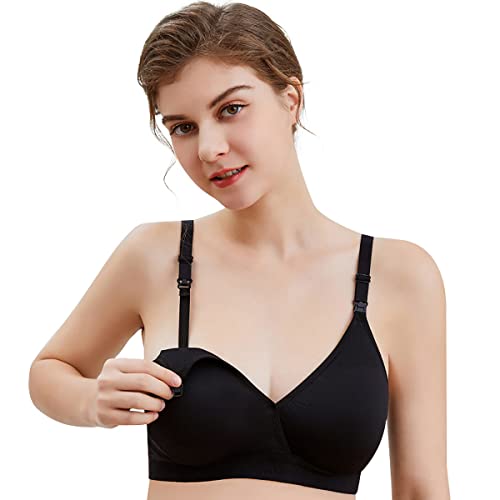 ECO BY MAMI - Biustonosz karmienia piersią z wymiennym kubkiem Dafne, Rozmiar 85, kolor czarny, Negro