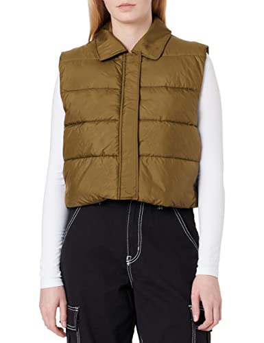 JACK&JONES Damska kamizelka z recyklingu z wyściółką Vest SN z recyklingu, ciemnooliwkowa, XL, ciemnooliwkowy, XL