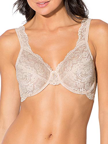 Smart & Sexy Damski biustonosz z koronką bez podszewki, buff, 38DD