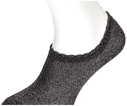 PIECES Damskie buty sportowe PCSEBBY Glitter Sneaker 1pack Socks NOOS błyszczące skarpety, Black/AOP: Silver Lurex, 36-38