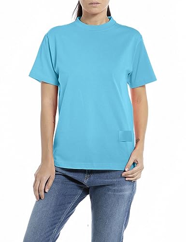 Replay T-shirt damski, 202 Horizon Azure, S
