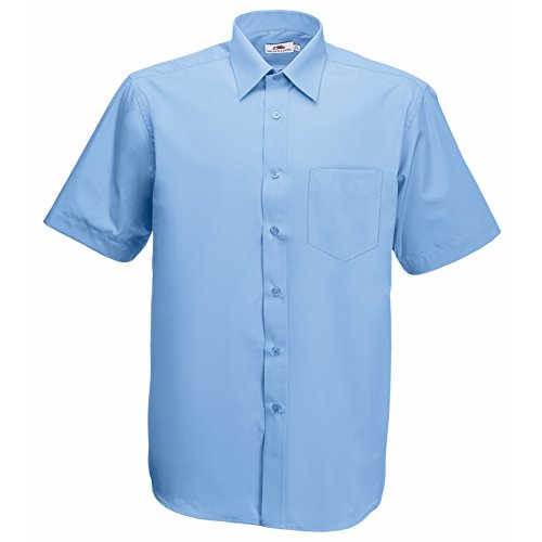 Fruit of the Loom - Koszula męska Casual, Mid Blue, 48/52