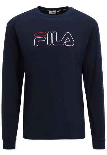 FILA Męska koszulka z długim rękawem, czarna irys, S, Black Iris, S