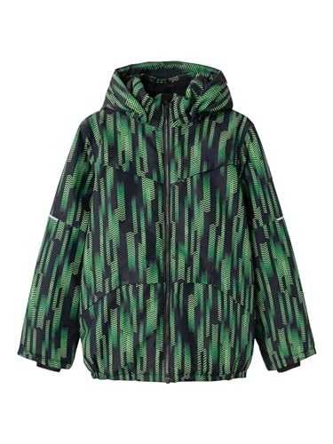 NAME IT Chłopięca kurtka NKMSNOW10 AOP FO kurtka, czarna, 158, czarny, 158