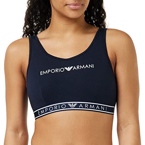 Emporio Armani Women's Iconic Logoband Biustonosz Kobiety Biustonosz, Marine, M