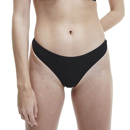 Calvin Klein Stringi czarne, Czarny, XS