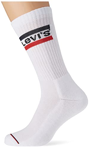 Levi's Sportwear Logo Sock 144 Skarpetka załogi (Pakiet 2) Unisex Dorosły, biały/biały, 35 EU