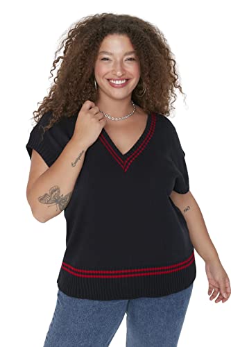 TRENDYOL Bluza damska, granatowy, XXL