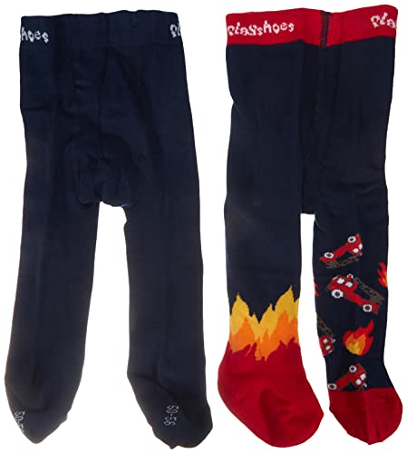 Playshoes Unisex dziecięce rajstopy strażackie, zestaw 2 sztuk, morskie, normalne
