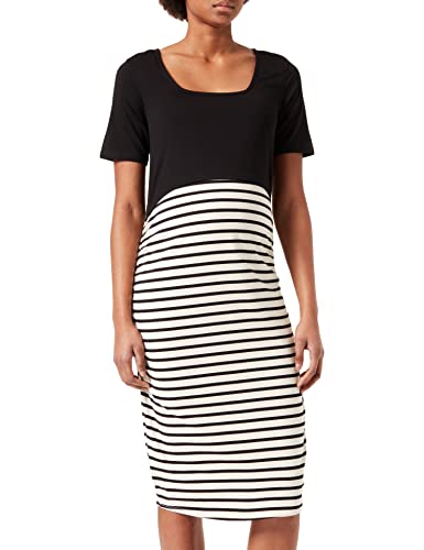 Noppies Damska sukienka Nursing Short Sleeve Stripe Leone, Black - P090, 44 PL