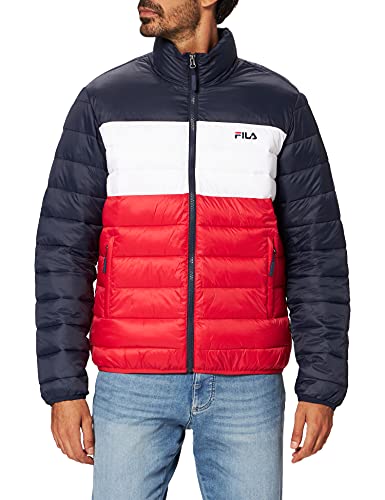 Fila Men Emory Thin Liner kurtka męska z podszewką, black iris-true red-bright white, S