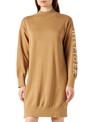 Tommy Hilfiger Damska bawełniana sukienka M-Nk z grafiką, wiejska khaki, M, Wieś khaki, M