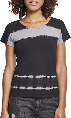 Urban Classics Damska koszulka w paski Tie Dye Tee, wielokolorowy (Blk/Lt.grey 01465), 5XL