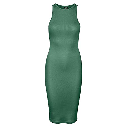 VERO MODA Sukienka damska Vmroma S/L Rib Blk Dress JRS Noos, mirt, L
