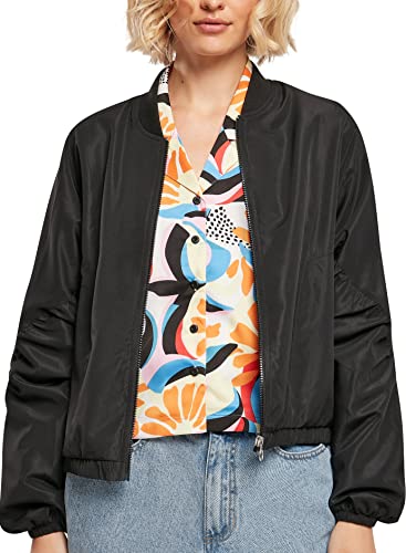 Urban Classics Damska kurtka z materiału pochodzącego z recyklingu, bomberka z rękawami nietoperza, rozmiary XS - 5XL, czarny, M