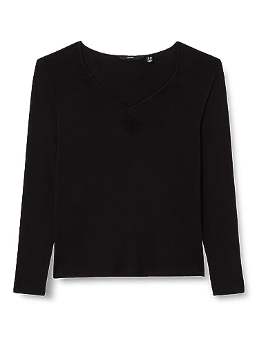 VERO MODA Damski top Vmalberte Ls V-Neck JRS Noos, czarny, XXL