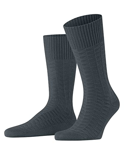 FALKE Mężczyźni Skarpety Joint Knit M SO Konopia Organiczna Bawełna jednokolorowe 1 Para, Szary (Stone Wash 3235), 43-44