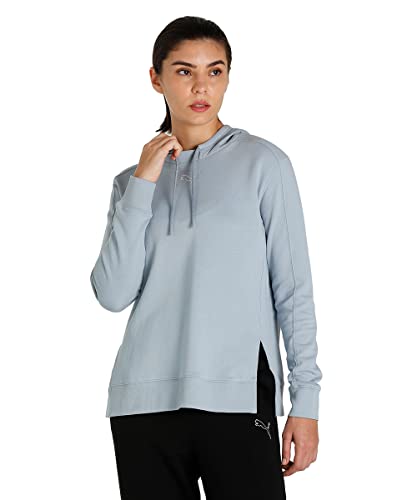 PUMA Damska bluza z kapturem, niebieska sprana, S, Niebieskie pranie, S