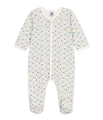 Petit Bateau Piżama Śpiąca Dobrze Dziewczynka, Biały Marshmallow/Multico, 12 miesi?cy