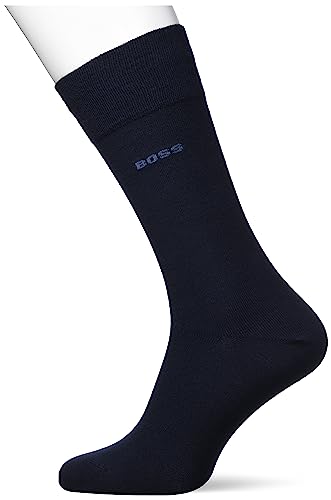 BOSS Męskie skarpety bambusowe, 2-pak RS VI Bamboo Regular Socks, ciemnoniebieskie, 39-42, ciemnoniebieski, 42 EU