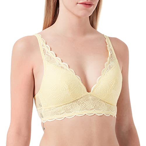 ESPRIT Damski biustonosz Seasonal Lace RCS Wirl.Push Push-Up-BH, Light yellow, 70B