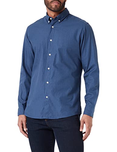 SELECTED HOMME Męska koszula Button-down, Grisaille/Szczegóły: melanż, M