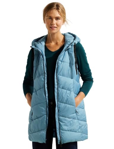 Cecil Damska kamizelka pikowana B220186, długa, Adriatic Blue, L, Adriatic Blue, L