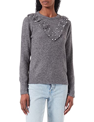 ICHI Sweter damski, 200319/Dark Grey Melange, S