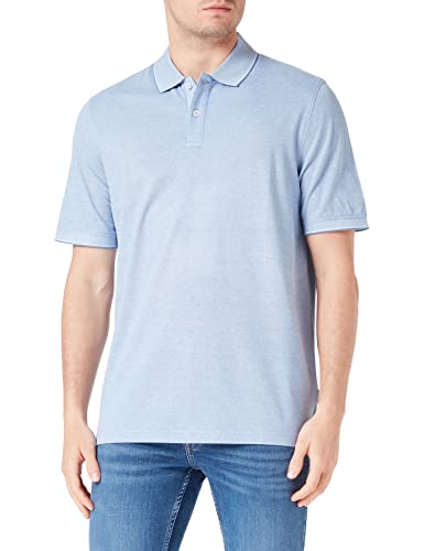 bugatti Męska koszula polo, 8150-35104, niebiesko-szara-330, regularny, Niebiesko-szary-330, XL