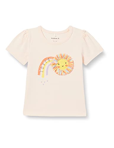 Bestseller A/S Niemowlęta dziewczyna NBFHUSSIE SS TOP Box T-Shirt, Créme De Pêche, 68, creme de pêche, 68 cm