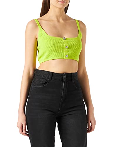 PINKO Damska kamizelka Teruel Top Microrete Viscosa C modna kamizelka, T06_zielony Keimlinge Teneri, S