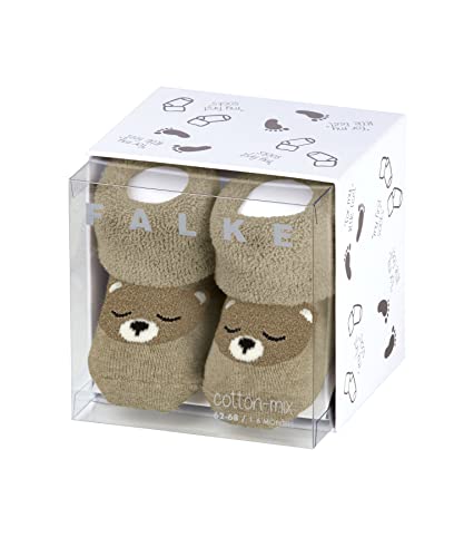 FALKE Uniseks - niemowlęta Skarpety Bear , Bawełna, 1 Para, Beżowy (Sand Melange 4650); 62-68 (1-6 miesiące)
