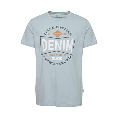 Blend Męski T-shirt T-shirt, 164010/Dusty Blue, M, 164010/Dusty Blue, M