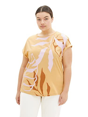 TOM TAILOR Damska koszulka 1037312 Plussize, 31648-Fawn Beige, 52, 31648 – Fawn Beige, 52