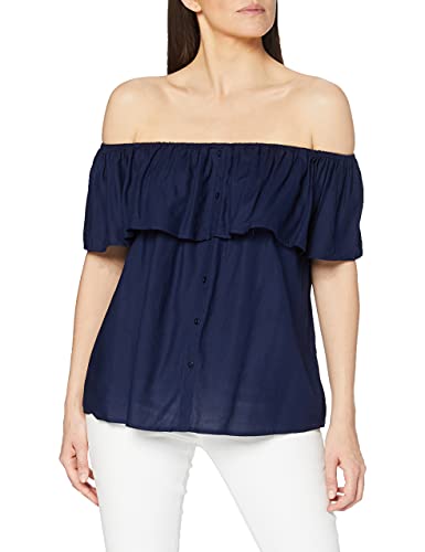SPARKZ COPENHAGEN Tara Top Bluzka damska, Niebieski (Navy), XS
