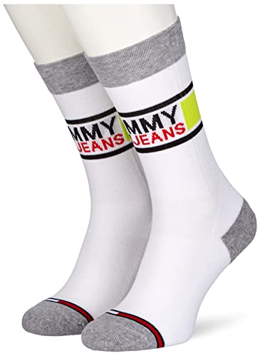 Tommy Hilfiger Tommy Jeans Socks Skarpetki Unisex-Dorosły, Wapno, 35 Regular