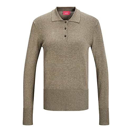 JACK & JONES Damski sweter Jjxx Jxnatasha Ls Soft Polo Knit Noos, beż, M