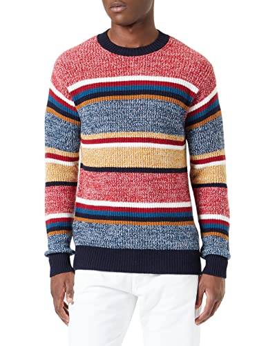 United Colors of Benetton sweter męski, Kolorowe paski 901, L