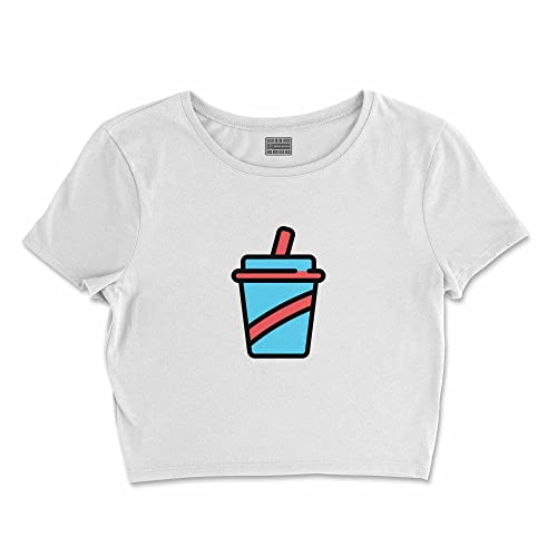 Bona Basics, Koszulka damska z nadrukiem cyfrowym,%100 bawełna, biała, casualowa, topy damskie, rozmiar: XL, biały, XL Krótki