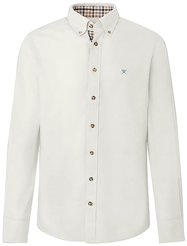 Hackett London Męska koszula flanelowa z wieloma wykończeniami, Beżowy (Ecru), XXL