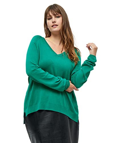Peppercorn Damski sweter z dekoltem w serek Curve 24 V, zielony kadm, 16
