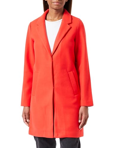 VERO MODA Vmpop Coat Noos płaszcz Kobiety, Tomato, XS