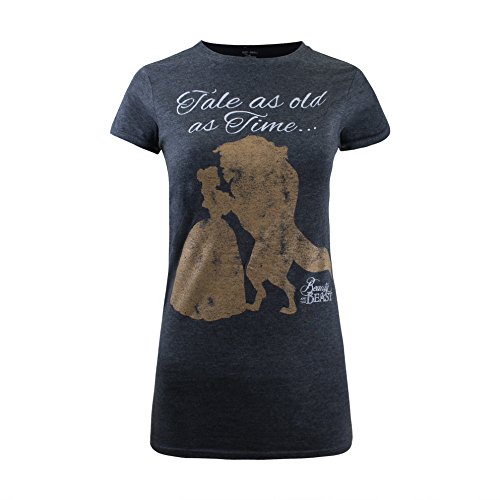 Disney Tale Old As Time Damska koszulka survivalowa, Szary (Dark Heather Dkh), S